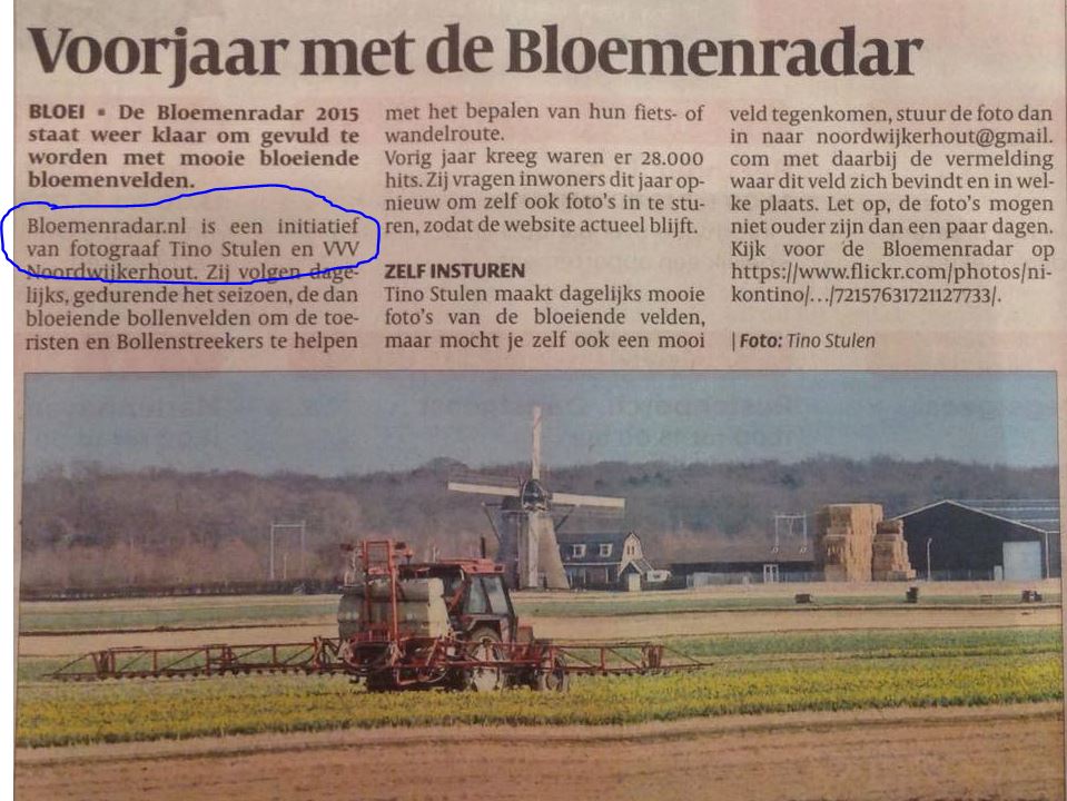 Hoe het begon. Bloemenradar